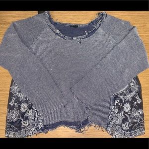 Rue 21 Blue Lace Knit Sweater Size M